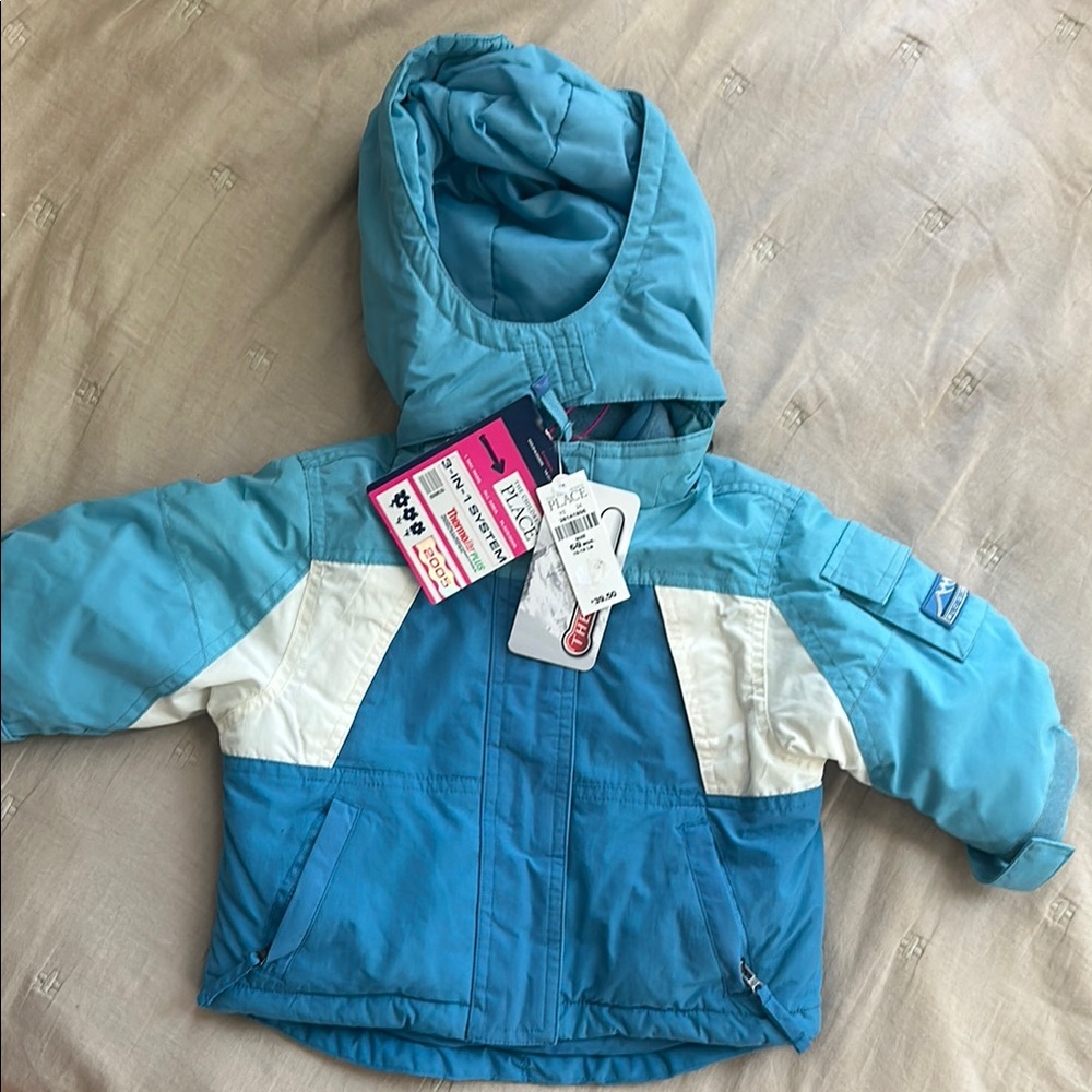 The Children's Place Blue and White Kids Jacket